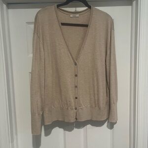 AYR Beige Button-Up Women's Cardigan